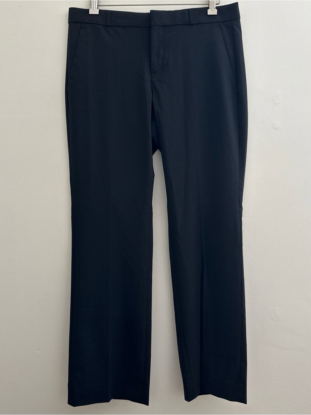 Banana Republic Women Pants Logan Fit Wool Blend Mid Rise Trouser - Black - 8P